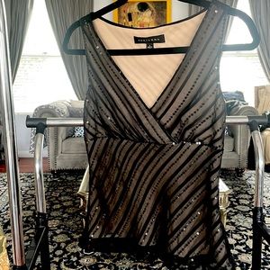 Adrianna silk sequins black top size 4